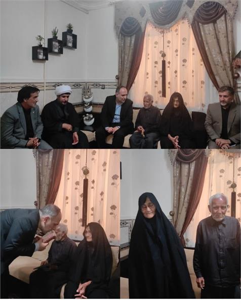 دیدار دبیر شورای فرهنگ عمومی کشور با خانواده شهید احمد خجسته در شهرستان کهنوج